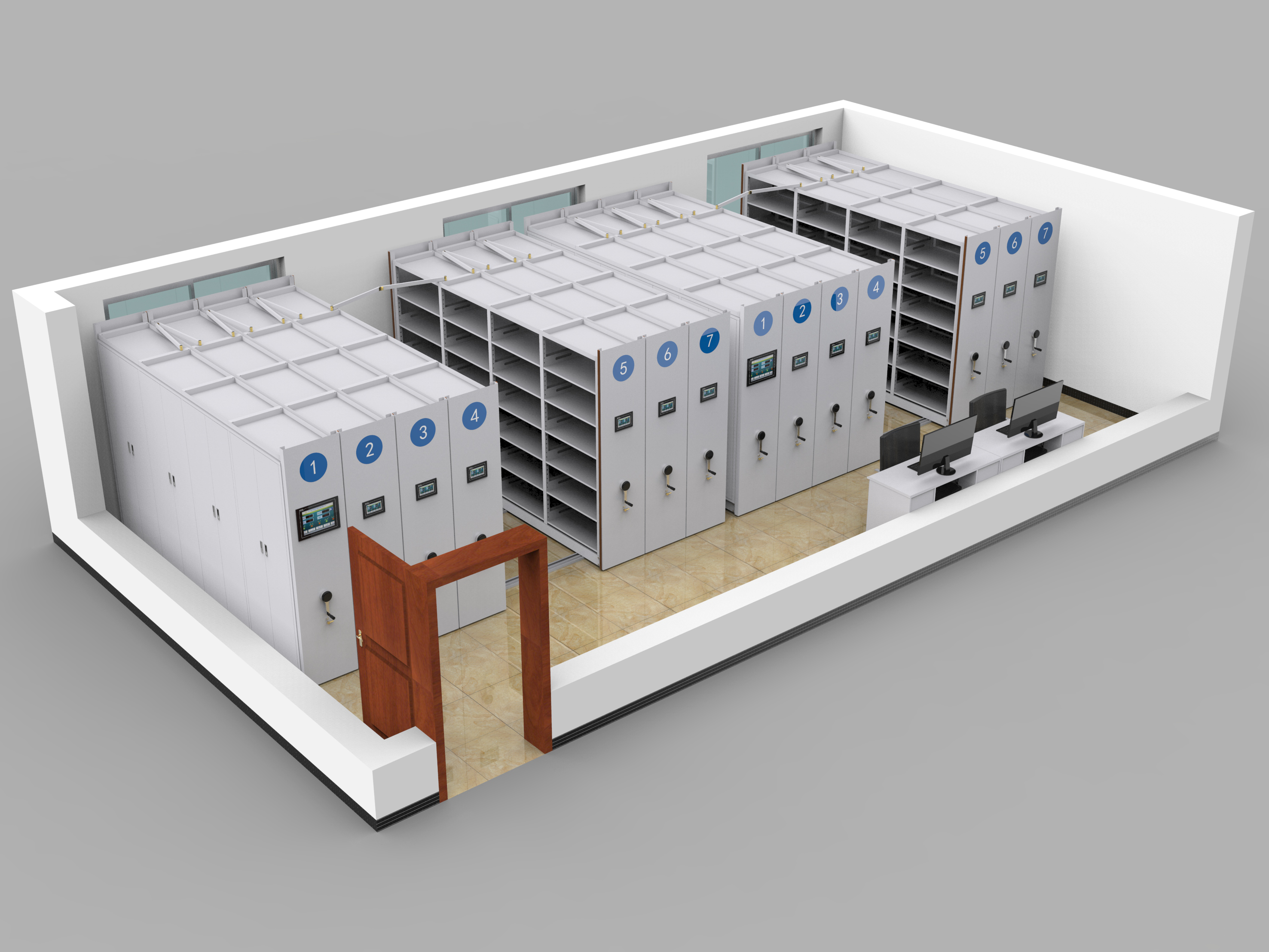 银行用电动智能密集架
